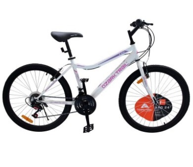 Bicicleta Mountain Bike Aro 24 Blanca/Rosada