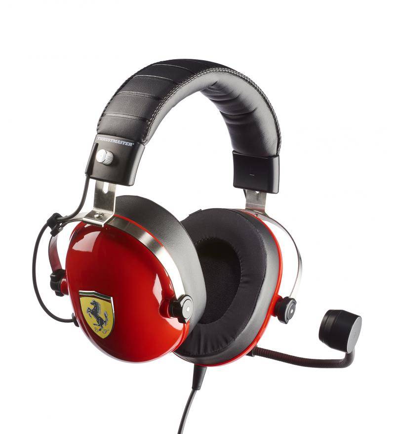 Audífonos Gamer Thrustmaster T.Racing Scuderia Ferrari Edition, Audio DTS Y Micrófono Unidireccional