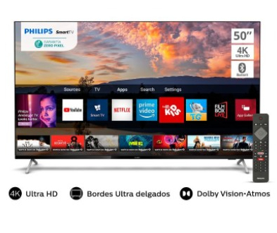 Televisor Philips LED 50' Smart TV 4K Ultra HD
