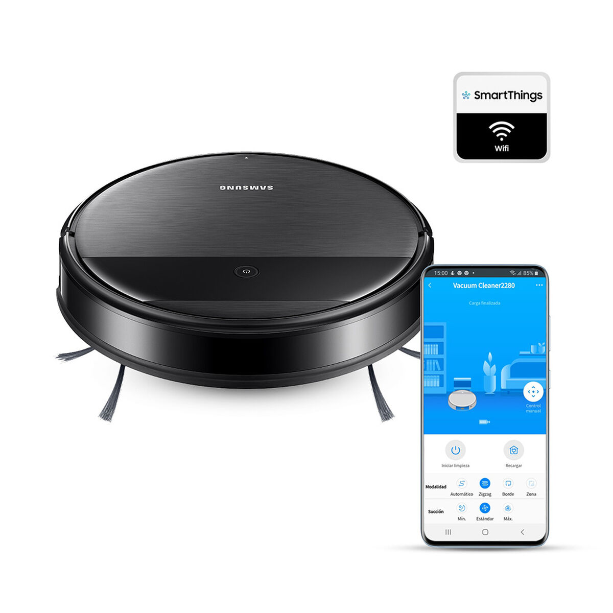 Aspiradora Robot Samsung VR05R5050WK/ZS Vacuum Cleaner Con Wifi