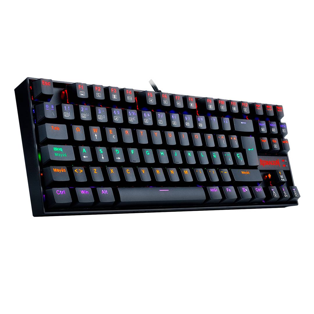Teclado Mecánico Gamer Redragon Kumara K552, Switch Outemu Red, Retroiluminación Rainbow Fija