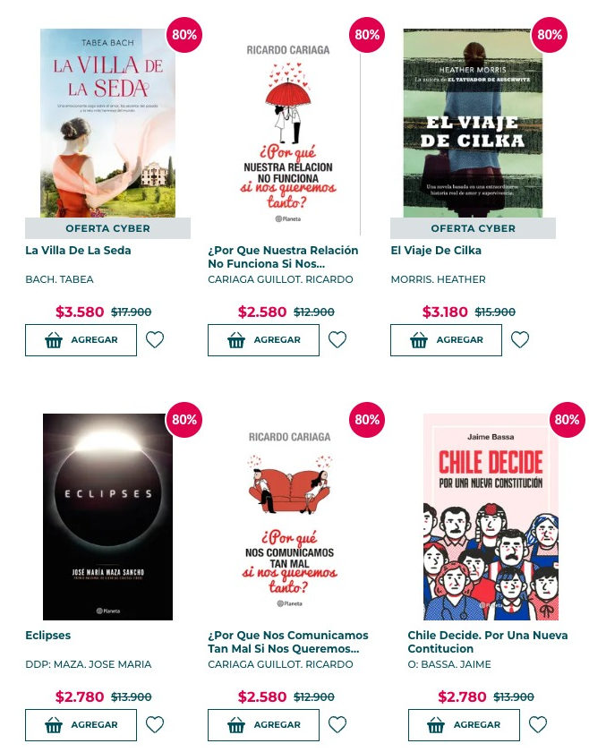 Libros con 80% Dcto En Librería Antartica
