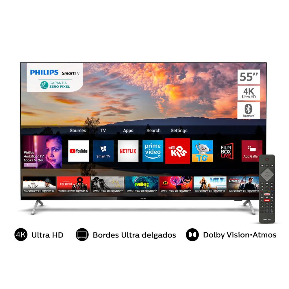 Led Philips 55PUD7625, 55",  Ultra HD, 4K, Smart Tv