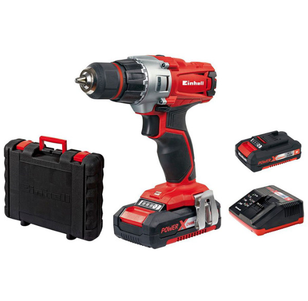 Kit Taladro Inalámbrico TE-CD 18/2 Li, Incluye 2 Baterías, Cargador, Clip, Maletín