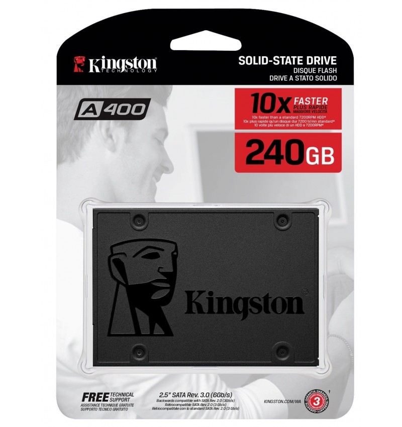 Unidad SSD Kingston 240GB Sata3 2.5" A400