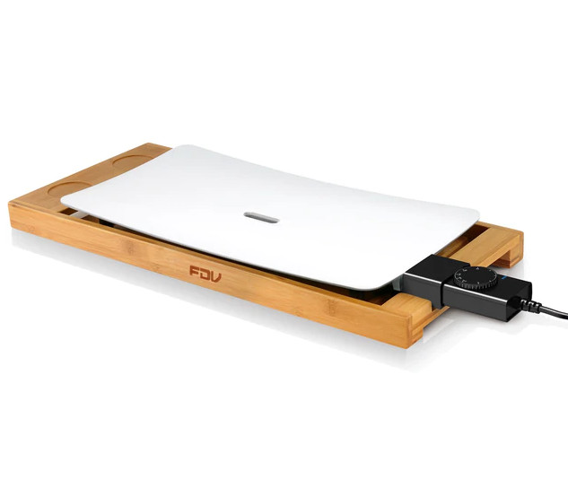 Plancha FDV Teppanwood, Base De Bambú Y Superficie De Cerámica