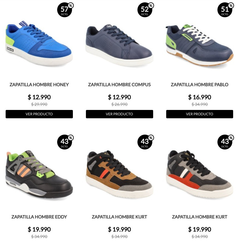 Variedad De Zapatillas En Oferta En Tienda North Star