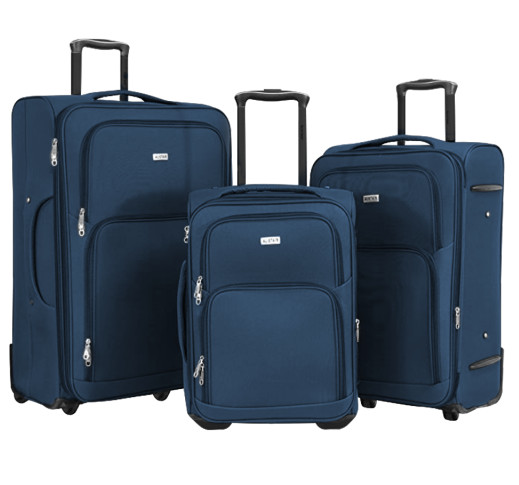 Juego 3 Maletas Tela Travel Land Azul