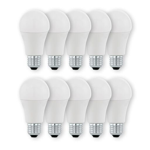 Pack De 10 Ampolletas LED E-27 12W Calido