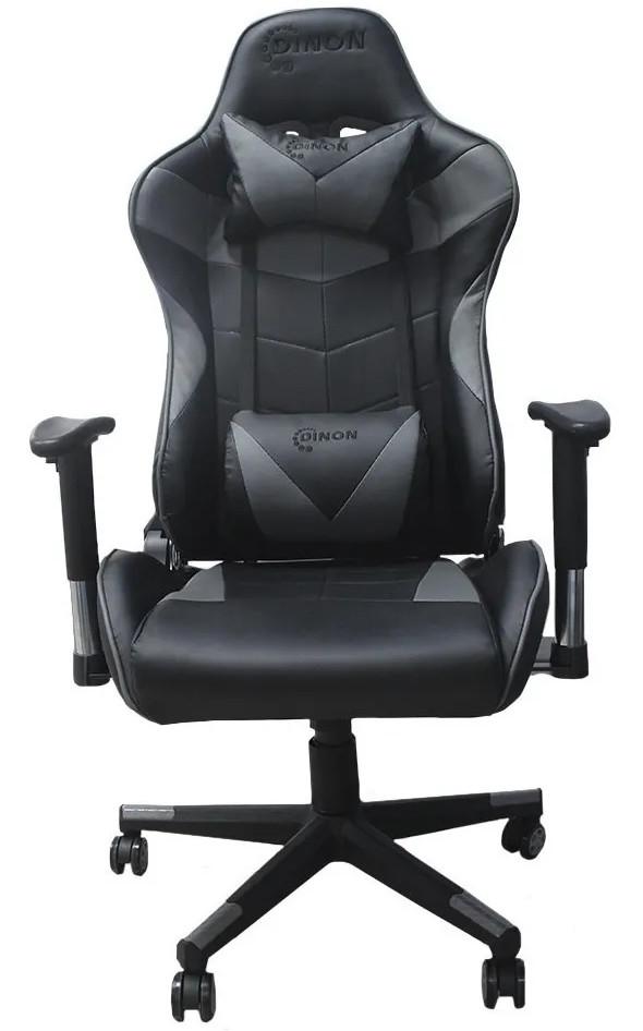 Silla Gamer Ajustable Color Negro/gris Dinon