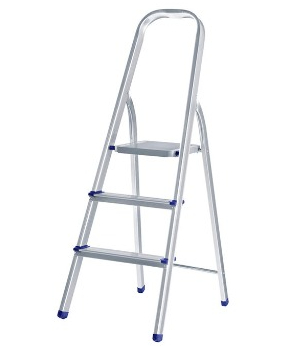 Escalera Doméstica De Aluminio 3 Peldaños Hyper Tough