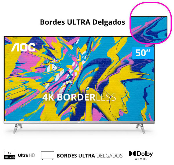 Led Aoc 50' 4K Uhd 50U6305 Smart Tv
