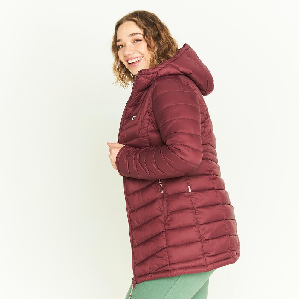 Parka Larga Cuello Alto Con Capucha Mujer Wetland