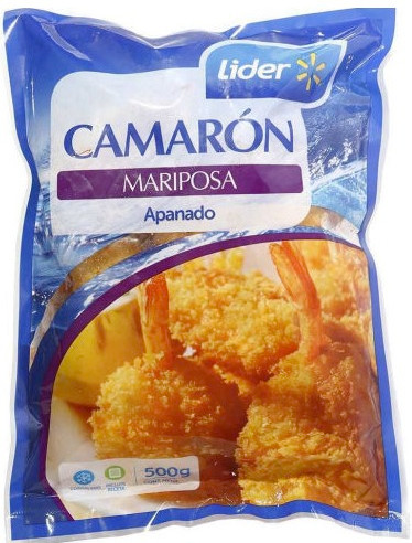 Camarón Mariposa Apanado Lider 500g