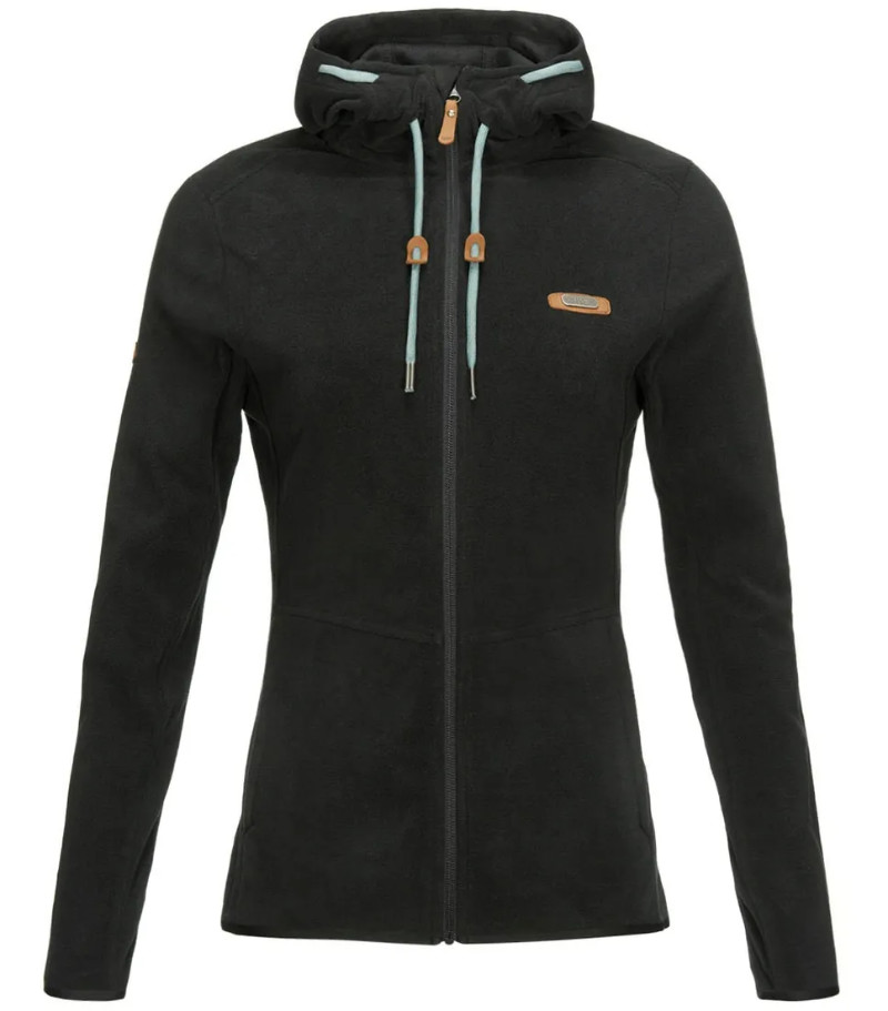 Poleron Mujer Lippi Stripes Nano-f Full Zip Hoody Negro
