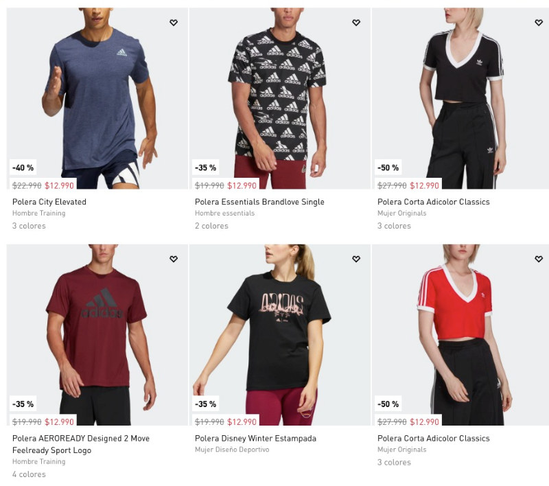 Multitud De Poleras Adidas En Oferta