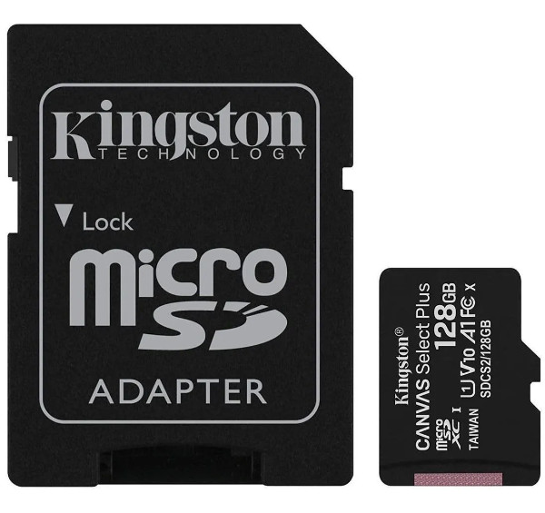 Memoria Kingston 128GB microSDXC (100MB/s) UHS-I U1 A1 Canvas Select Plus