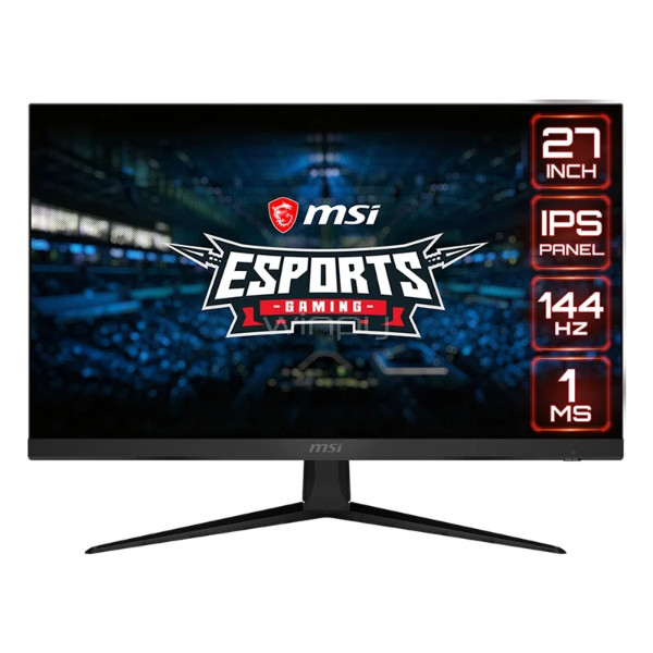 Monitor Gamer MSI Optix G271 de 27“ (IPS, FullHD, 144Hz, 1ms, FreeSync, dP+HDMI)