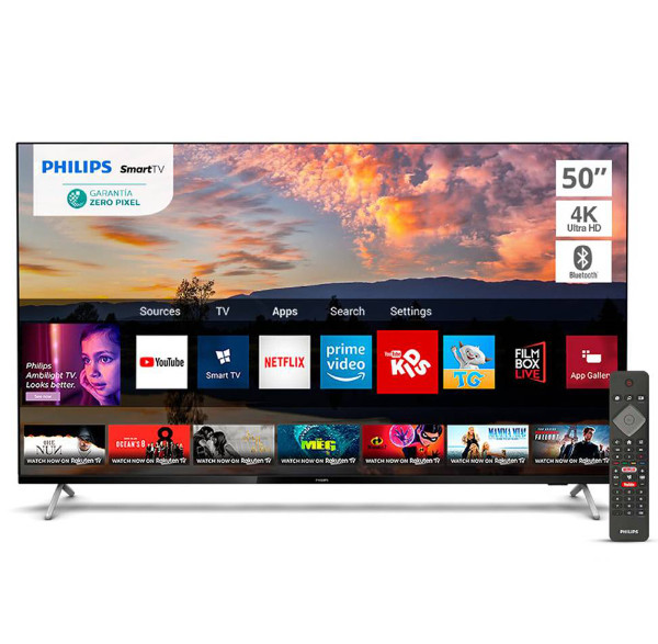 Led 50' Philips 4K Uhd Smart Tv