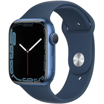 Apple Watch Series 7 GPS 45mm Azul Aluminium Case Correa Deportiva Abyss