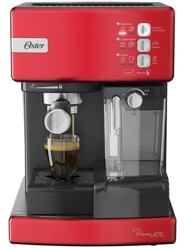 Cafetera Automática De Espresso Roja Oster Primalatte Bvst