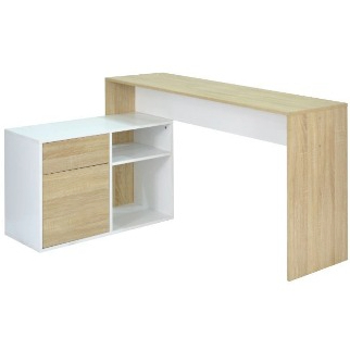 Escritorio En L Blanco Con Nature Mainstays