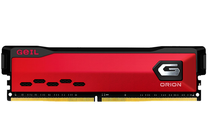 Memoria Ram DDR4 8GB 3200MHz Geil Orion DIMM, CL16, 1.35V, Rojo