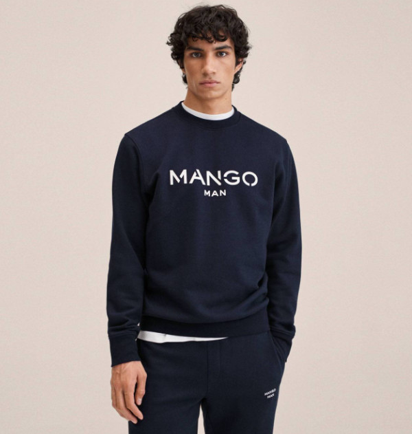 Poleron Algodón Logo Hombre Mango Man. Disponible En Varios Colores