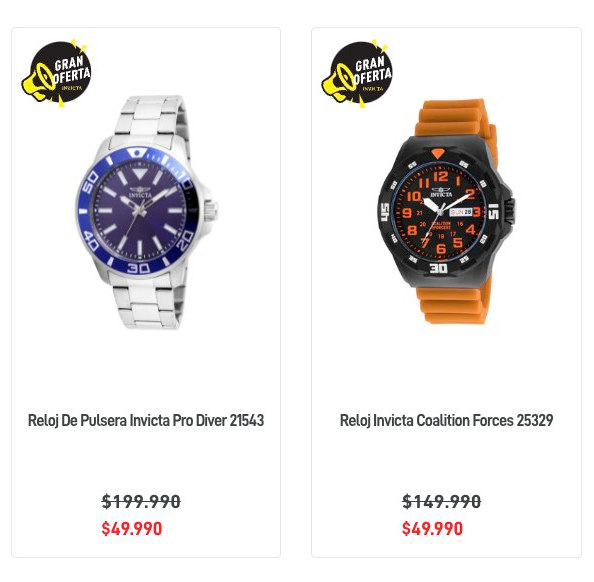 Reloj De Pulsera Invicta Varios Modelos