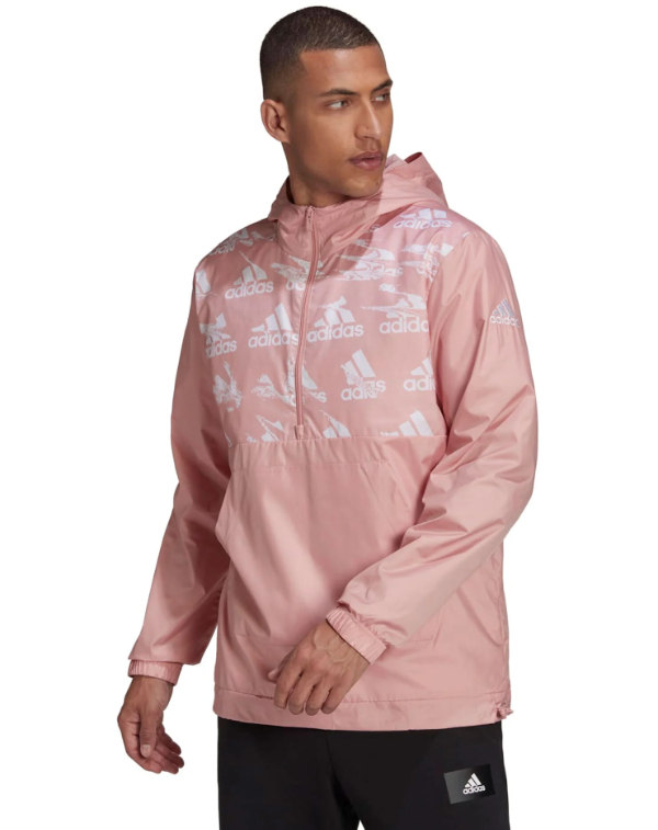 Chaqueta Corta Viento Adidas Hombre M BL WB Rosado