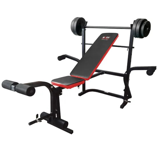 Combo Banca Body Sculpture + Barra Y Discos 27 Kg