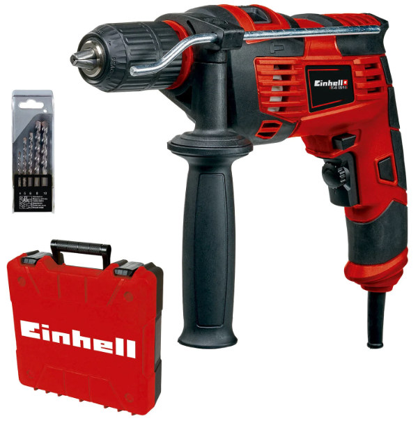 Taladro Percutor 720W 13mm TC-ID 720/1 E + 5 Brocas Einhell + Maleta